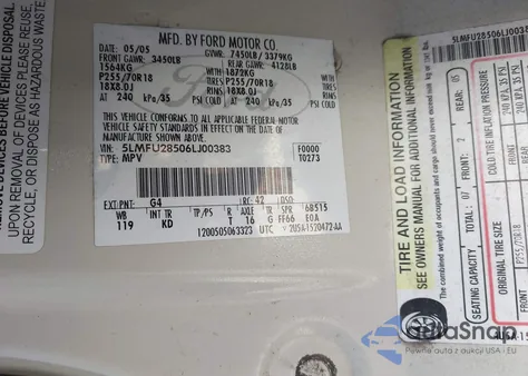 2006 Lincoln Navigator Luxury/Ultimate из США, поврежденный, VIN 5LMFU28506LJ00383